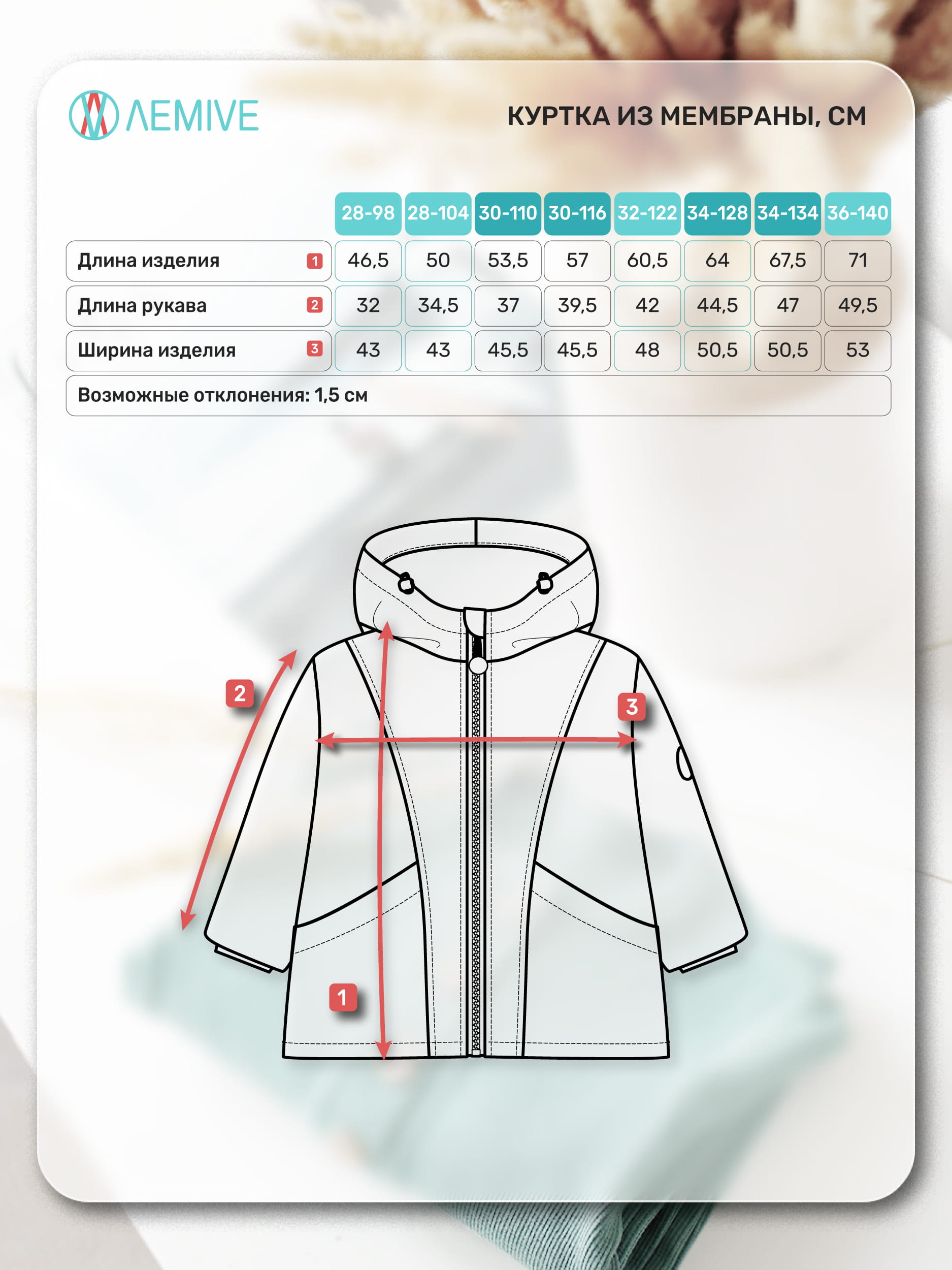 Куртка детская из курточной ткани с мембраной на синтепоне